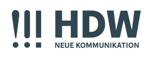 HDW Logo mit Aufschrift "Neue Kommunikation"