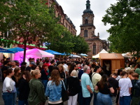 Altstadtfest 2024: Dämmerung in der Türkenstraße mit Blick auf die Basilika